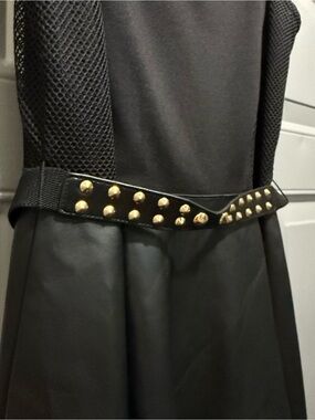 princess vera wang (juniors 3) black flared punk rock dress Studded Belt
